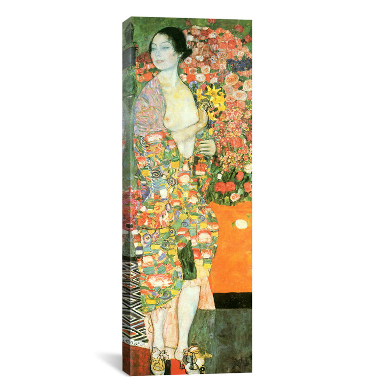 "La danseuse" par Gustav Klimt, reproduction d'art sur toile, H 36 po x l 12 po x P 1,5 po, Toile tendue