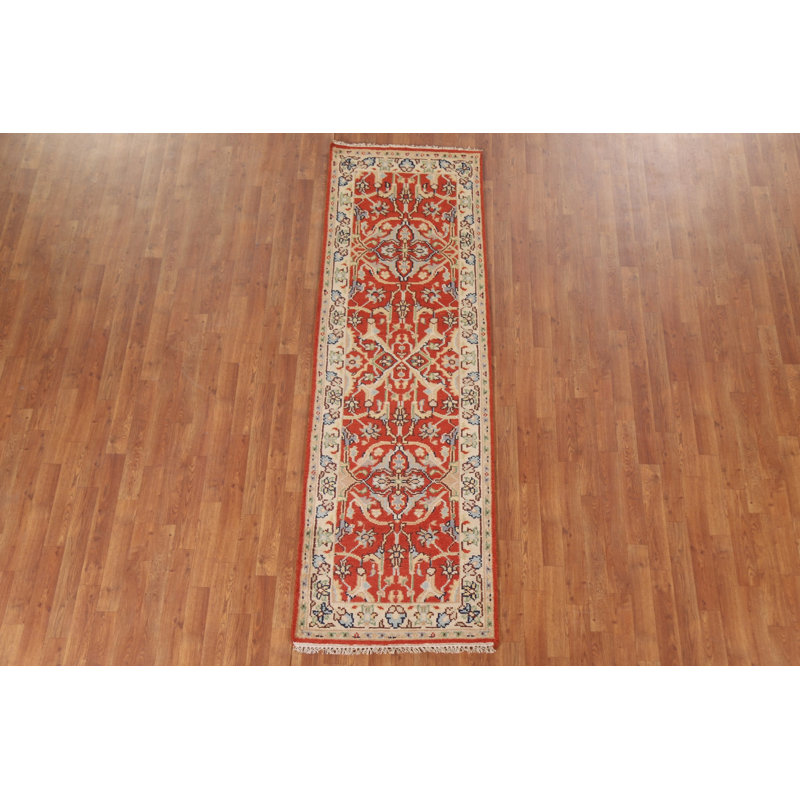 Tapis de couloir oriental rouge 3x8