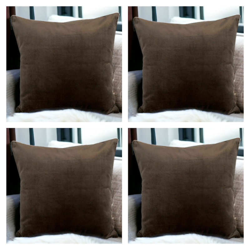 Nayelee Square Cushion Cover, Brown
