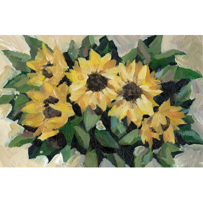 Faded Sunflowers - Painting Print