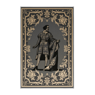 Soft Plush Glenmore Shakespearean Actor Traditional Vintage Look Area Rug in Black – Gray Binding