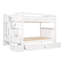 Lit superposé double sur double avec tablettes et 6 tiroirs de rangement-981364366