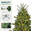 Arbre de Noël artificiel vert pré-éclairé avec lumières DEL chaudes-130071411