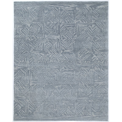 Shale Hand Tufted Area Rug in Denim