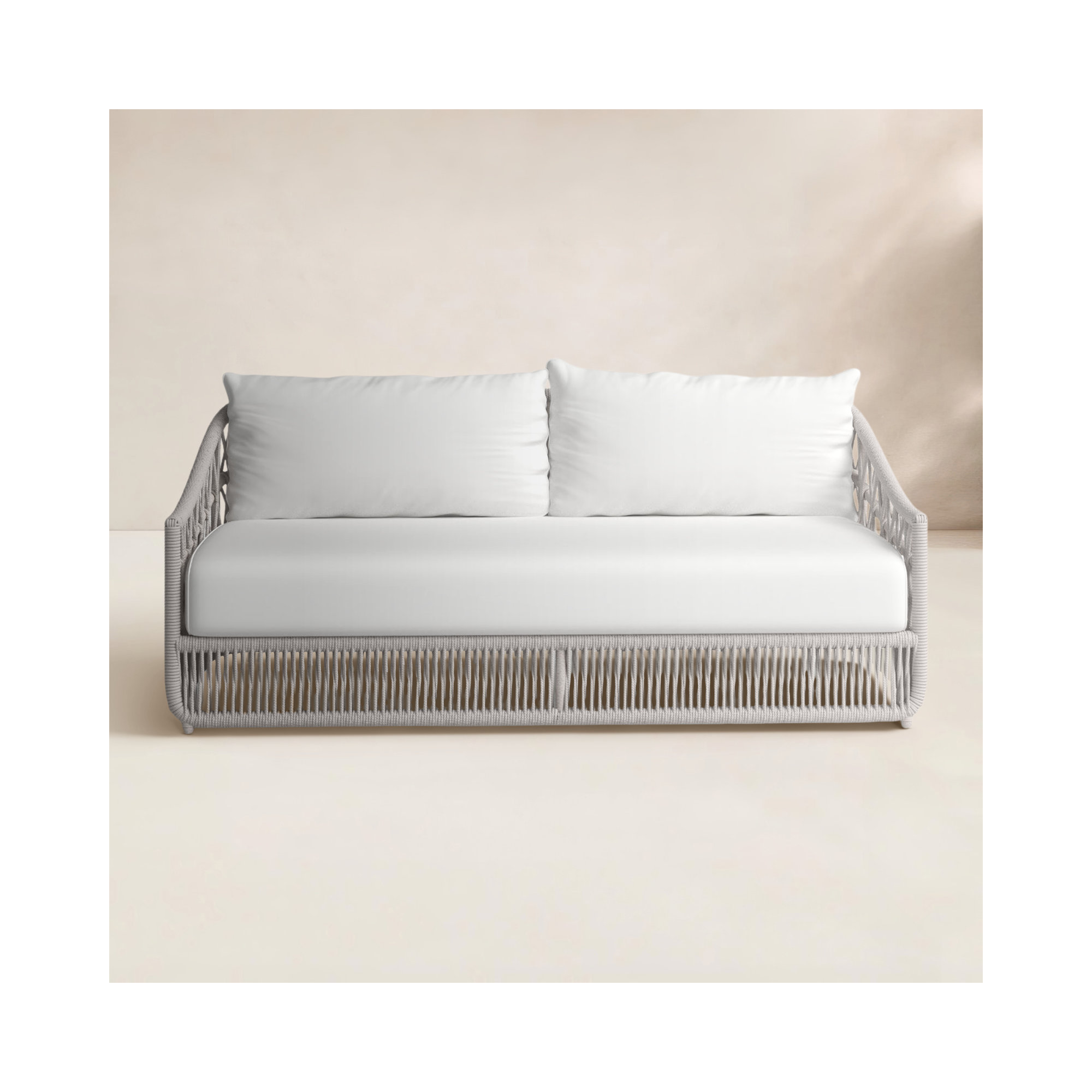 Lucan 78'' Wide Outdoor with SunbCushions, Linen Canvas Sunbrella® Canvas