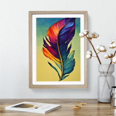 Colourful Feather No.5 - Wall Art