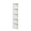 Ensemble de 2 bibliothèques à tablettes triangulaires de 75,25 po de hauteur, ensemble de deux bibliothèques à 5 niveaux, blanc et blanc vendu avec des armoires