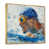 Toile avec cadre flottant or