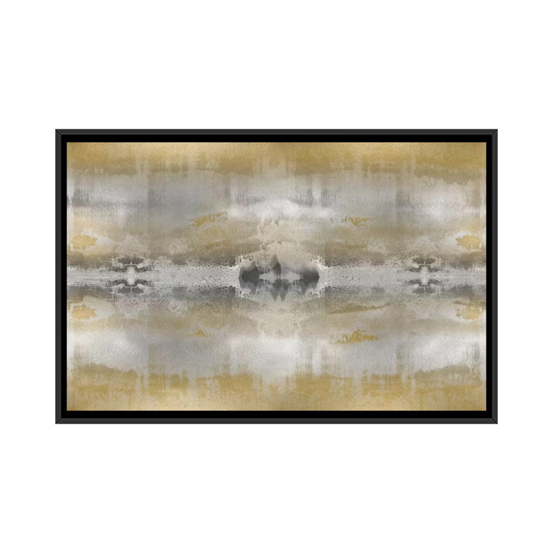 « golden symmetry », impression sur toile, H 18 po x l 26 po x P 1,5 po, Toile avec cadre noir, Pas de tapis