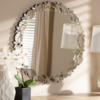 Wood Flat Wall Mirror