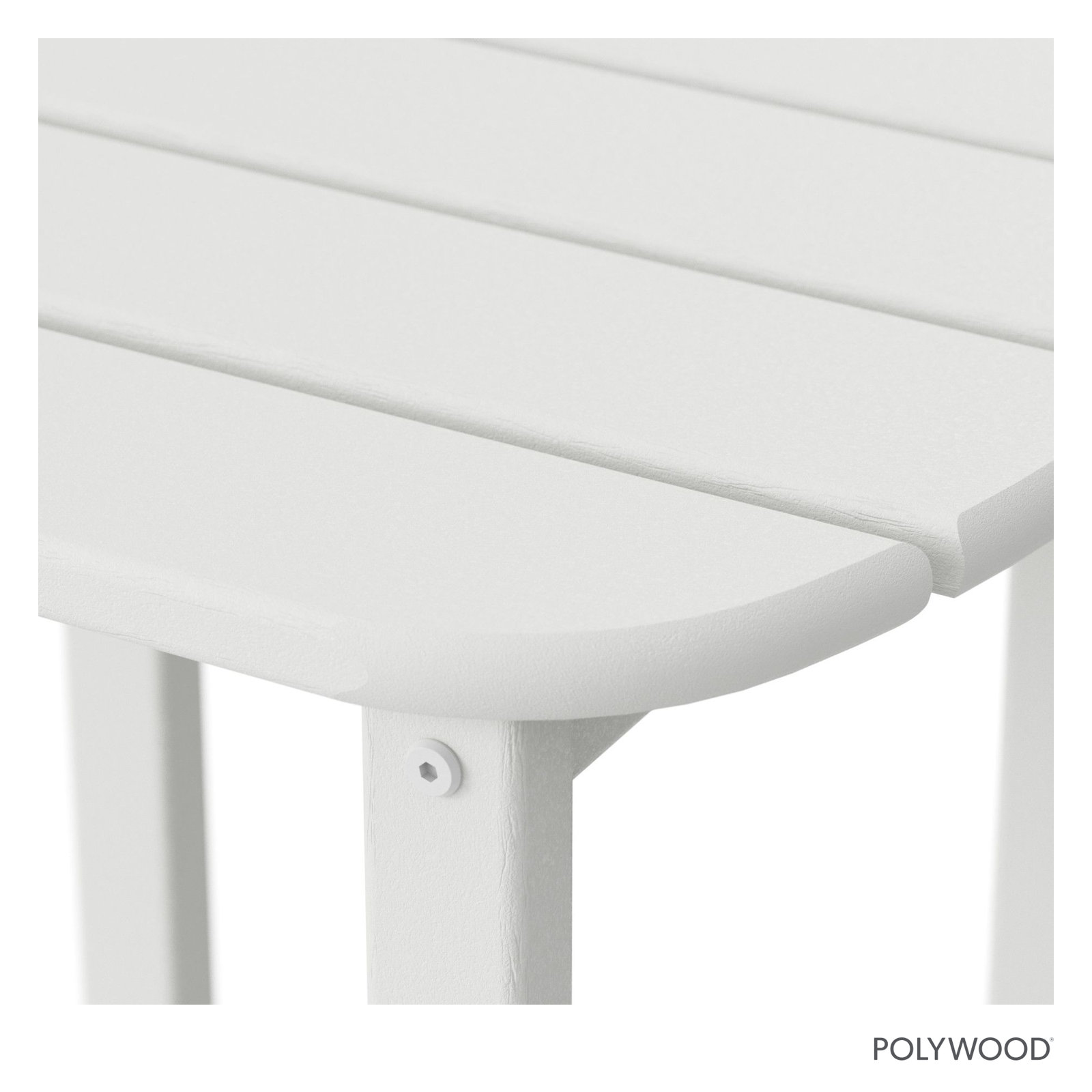 POLYWOOD® South Beach 19" Patio Side Table, White