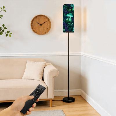 Floor Lamp  Fantasy dark forest green glowing mushrooms Dimmable Modern Standing Lamp with Remote Control Footswitch Bulb Lampshade Tall Pole Corner Lamp for Living Room Bedroom Office
