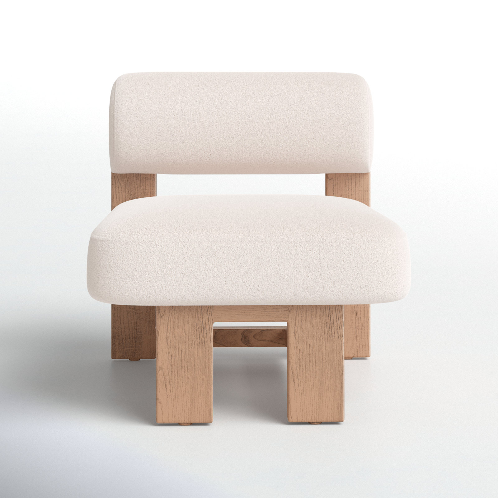 Agave Upholstered Slipper Chair, Piermont Oyster