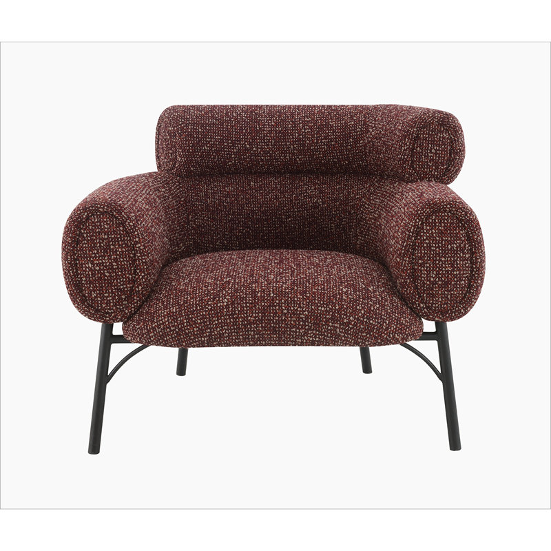 Maroon Tweed Chair