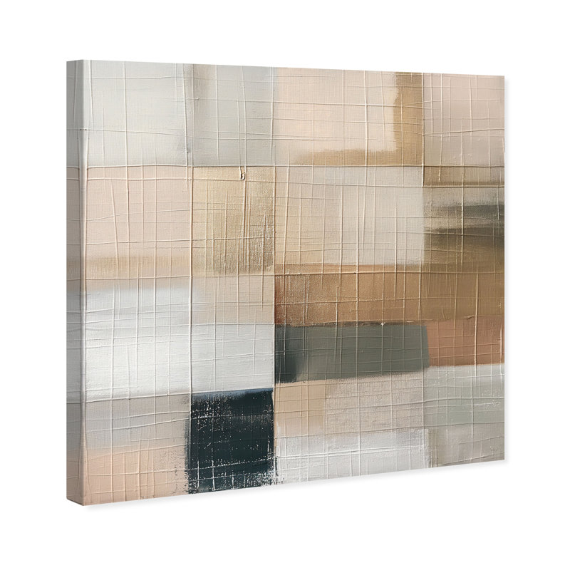 Boxed in Ebony II Canvas Abstract Print by Oliver Gal, Black Frame, 12 x 12, 30"H x 30"W, Canvas Unframed