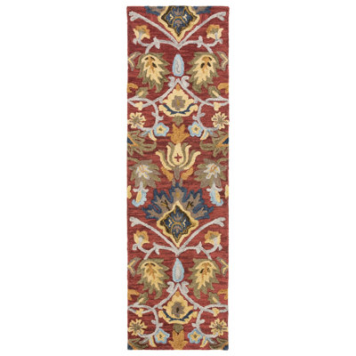 Tapis floral en laine touffeté à la main Haimes