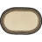 Jacqueline Jute No Pattern Oval Placemat