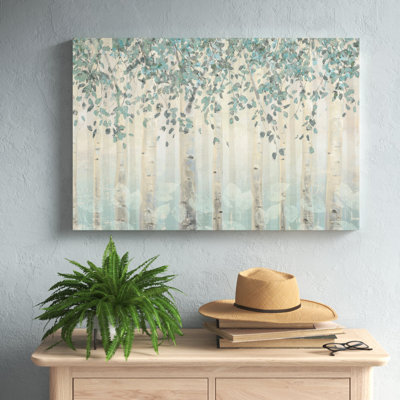 Dream Forest I Silver Leaves by James Wiens - Wrapped Canvas Painting Print