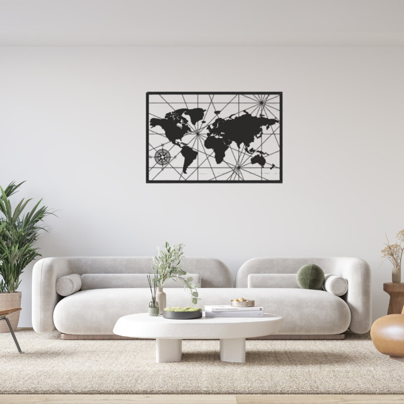 Wall Decor on Metal, Black