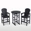 Ensemble de bar rond 3 pièces avec 2 tabourets de bar-1147585124