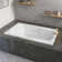 60" W X 36'' D Alcove Rectangular Bathtub Drop-In Soaking Tub 3-Wall Acrylic White Bathroom Tub With Reversible Installation & Built-In Armrest