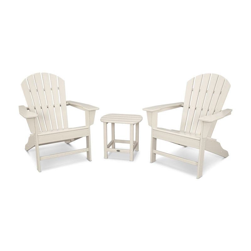 POLYWOOD South Beach Adirondack 3-Piece Set, Sand