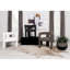 Chaise d'appoint blanche, design minimaliste moderne, revêtement Boucl, dossier ouvert arrondi, siège confortable, support à trois pieds, pour salle à manger, chaise contemporaine de 26 pouces de largeur avec siège monochrome