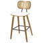 27" Upholstered Rattan Counter & Bar Stool