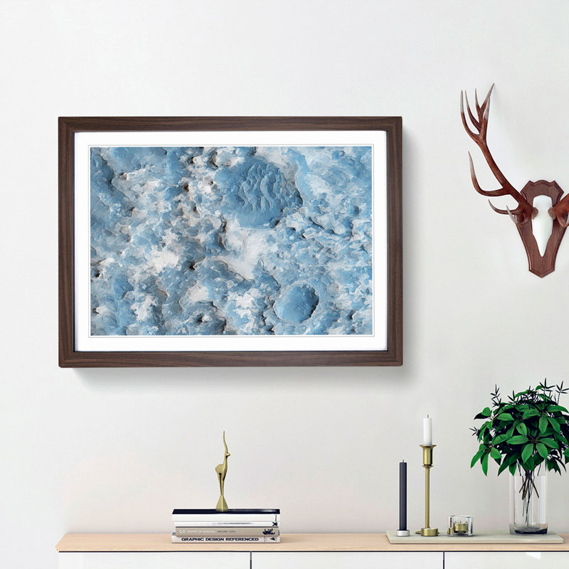 Out of Space Vol.42 in Abstract - Picture Frame Graphic Art Print, 62cm H x 87cm W x 2cm D, Walnut Framed
