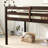 Solid Wooden, Rubber Wooden Twin Loft Bed With Ladder, Bed Platform Of Strengthened Slats-2018945350
