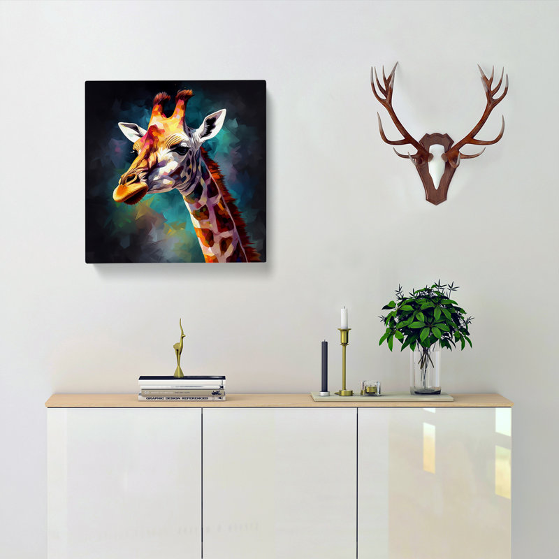 Giraffe Abstract No.3 - Wrapped Canvas, 50cm H x 50cm W x 3cm D