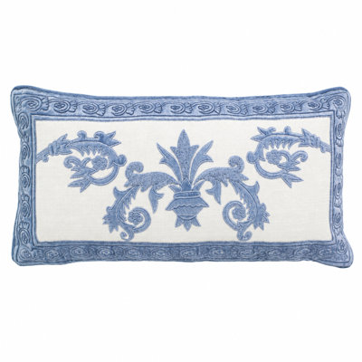 Venezia Embroidery Feather Down Fill Pillow Cover with Insert