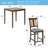 5 Piece Dining Table Set, Wooden Dining Square Table Set For 4, Counter Height Kitchen Table Set With Square Table And 4 Upholstered Chairs For Small Space-1475006266