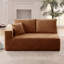 Causeuse à compression modulaire 69,29 po avec accoudoirs, élément modulaire rembourré en flanelle à 2 places avec 3 coussins, canapé «Boneless» Cloud en boîte pour le salon de petits espaces - vert-2019045950-2014725982-2028112316