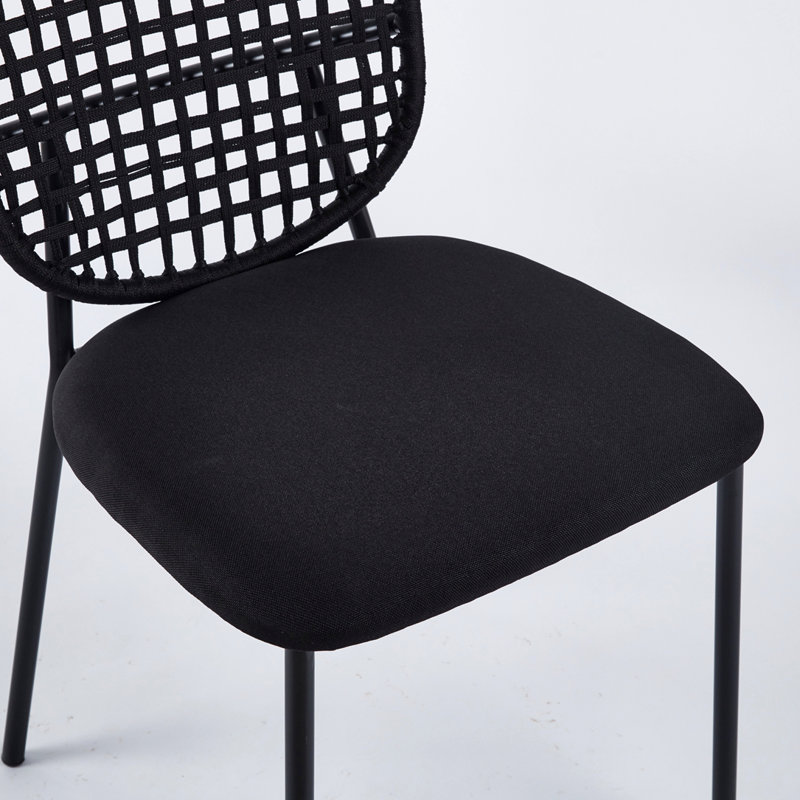 Keeyon Dining chair set of 4, Black, Black