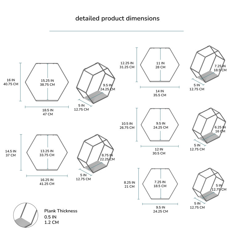 Hans 5 Piece Hexagon