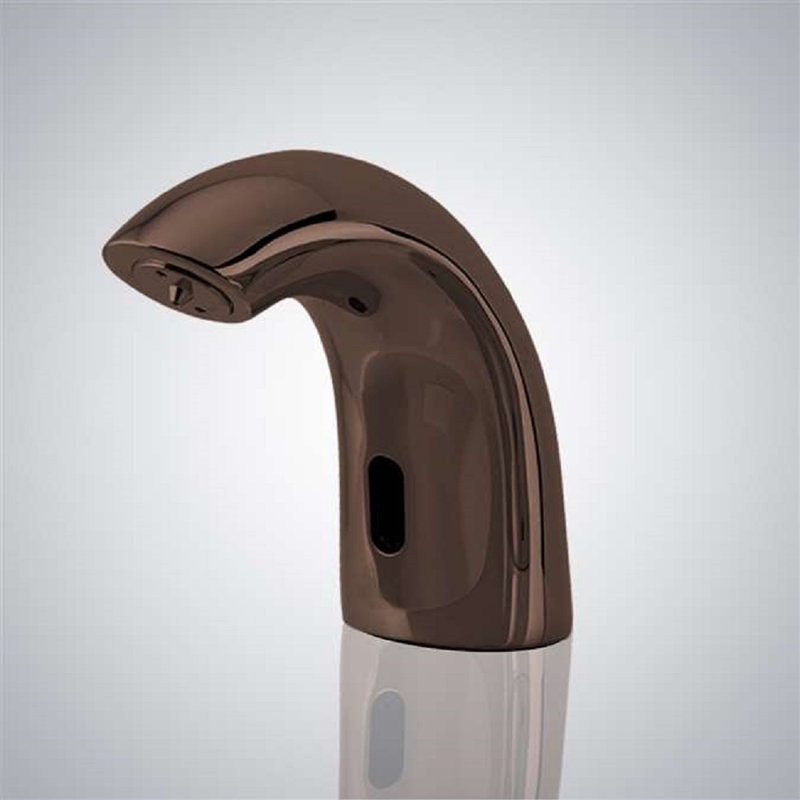 Robinet à capteur sans contact BathSelect Cana Motion et distributeur automatique de savon liquide en mousse à finition bronze huilé léger