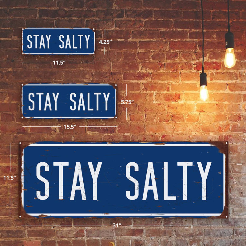 Plaque en métal Stay Salty
