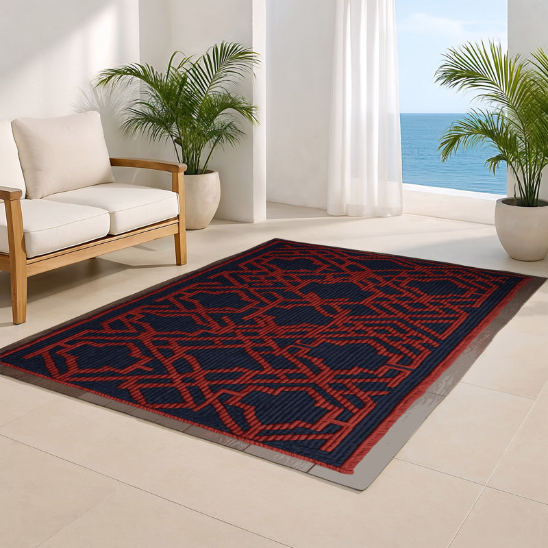Tapis mauve intérieur et extérieur Trellis, Rectangle 4pi x 6 pi