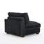 Upholstered Faux Rabbit Fur Flannel Armchair with Pillow Back, One Arm Single Chair Module Part For Sectional Sofa-709998139