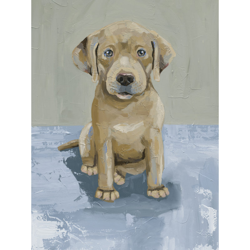 Chiot par Mary-Catheryn - Peinture, H 16 po x l 12 po