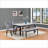1pc Charcoal Gray Black Velvet Upholstered Dining Bench, Solid Wood Cushioned Seating for Dining Room Kitchen, for Adults