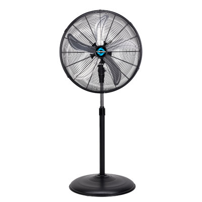 Tornado - 20 Inch High Velocity Metal Oscillating Pedestal Fan - Commercial, Industrial Use - 3 Speed - 5000 CFM  1/6 HP  6.6 FT Cord - UL Safety Listed