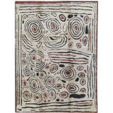 Hand-Knotted High-Quality Cream and Black Area Rug