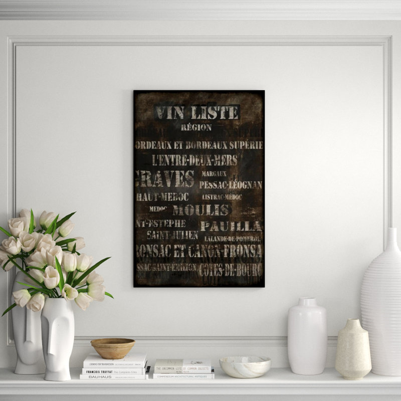 Vin Liste Print by Sofia Fox, 36" H x 24" W x 1.5" D, Outdoor