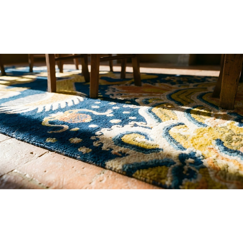 Antique Chinese - Pillar Carpet Knotted Rug