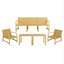 Ensemble de meubles d'intérieur / extérieur 5 pièces - Canapé 3 places, 2 chaises et 2 tables basses Matériau PP imperméable - Ensemble de conversation pour patio facile à assembler-116919589