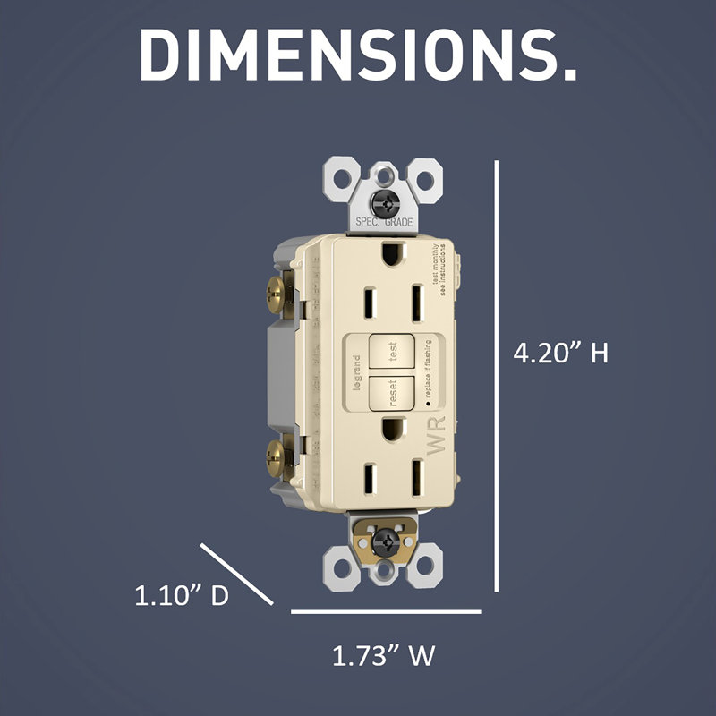 Prise de courant radiant GFCI 20 ampères Radiant, Amande légère