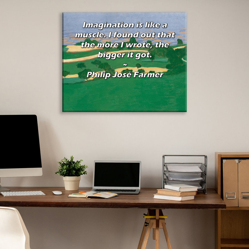 ArtsyQuotes Gallery Wrapped Canvas By Philip José Farmer: "Imagination is like a muscle. I found out that the more I wrote, the bigger it got."