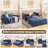 Zhania 58.27"W-6-in-1 Convertible Sofa Bed, Loveseat Sleeper Sofas with Pull Out Couch Bed, Removable Backrest, Storage Pockets and 2 Pillows, Modern Folding Linen Futon Couch for Small Spaces-1312609845-1286487123